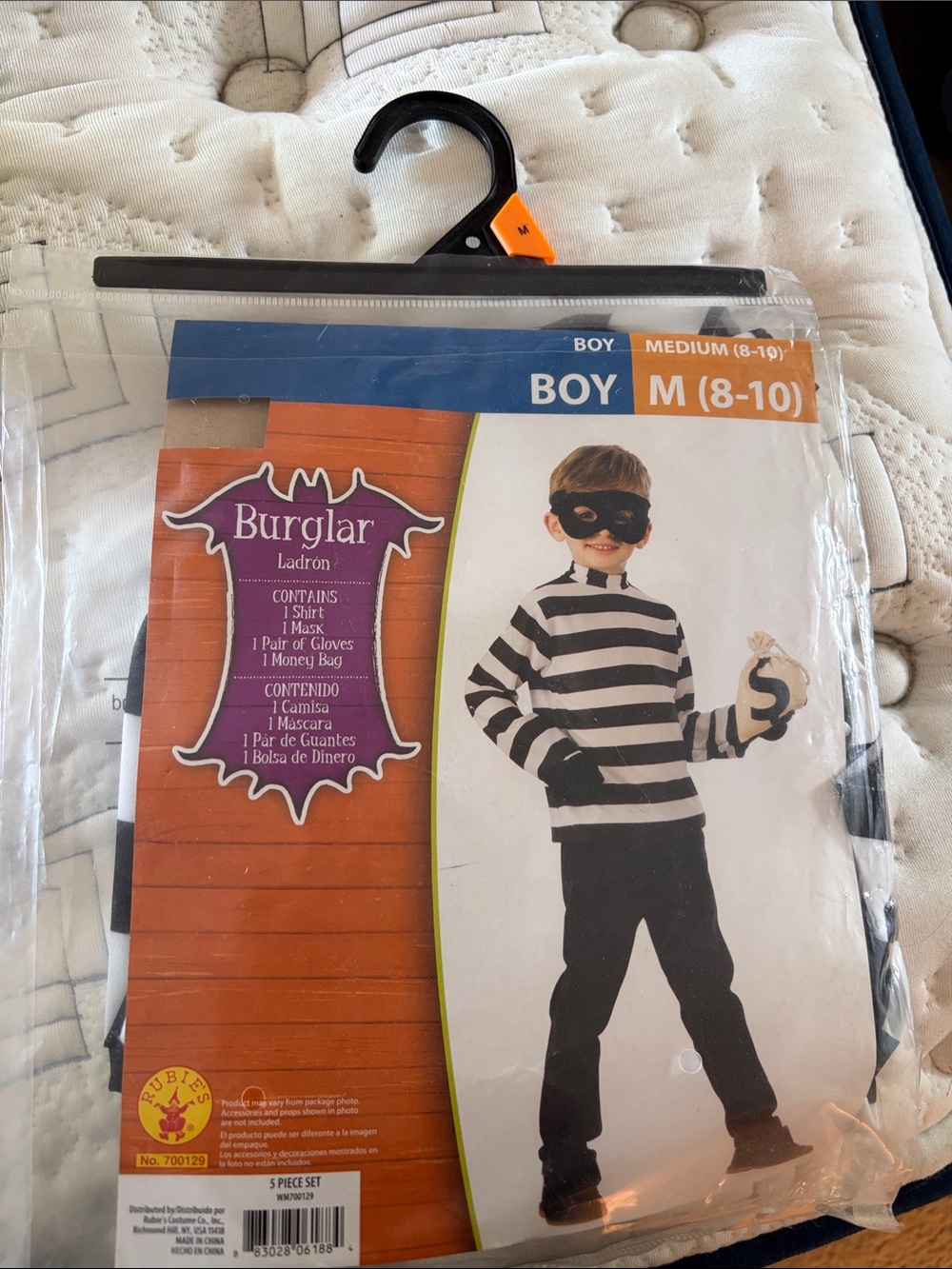 Rubie's Boys Burglar Costume in Black and White